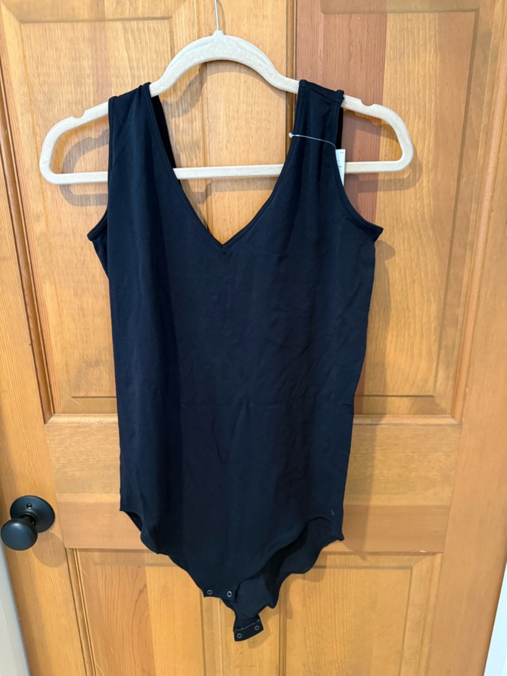 Old Navy Black V-Neck Sleeveless Bodysuit